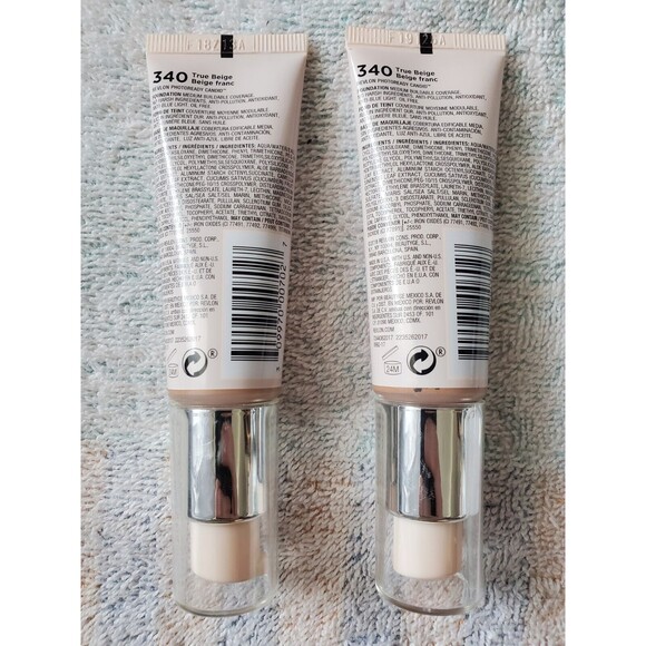 2x Revlon Candid PhotoReady Foundation 340 True Beige Natural Finish .75 oz Set - Picture 3 of 8